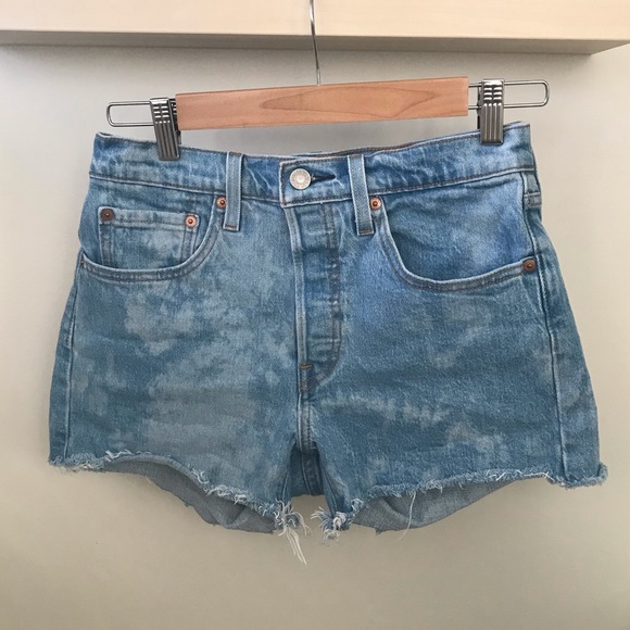 SOLD Levi’s 501 High Waisted Jean Shorts with Button Fly - Picture 2 of 4